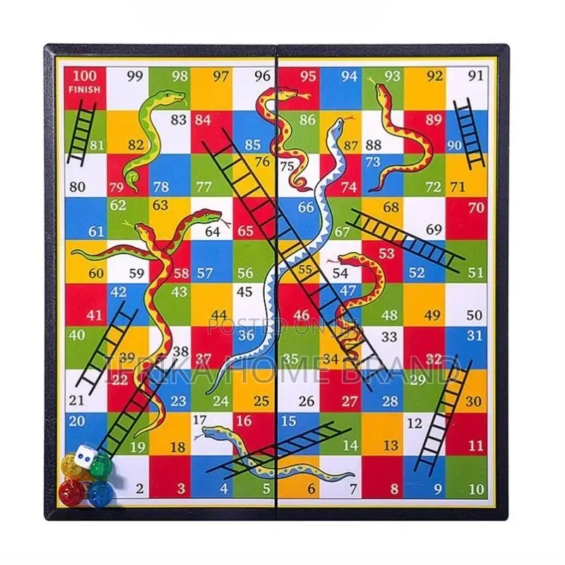 Snake Ladder Educational Kids Children Toy Interesting Board