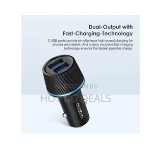 Oraimo Highway Car Charger With 2-in-1 USB Cable - Black