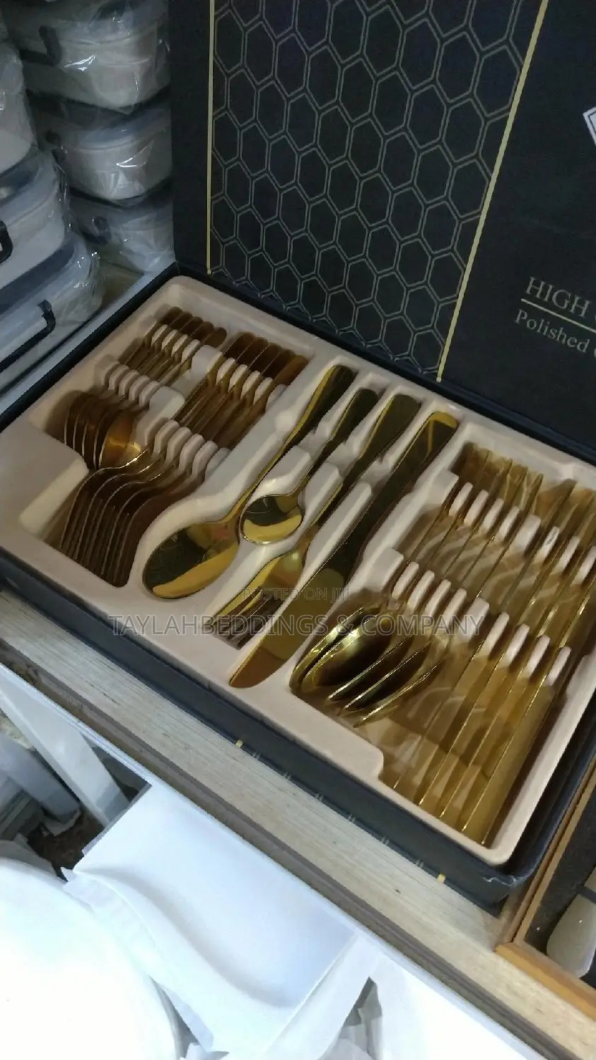 24pcs Stainless Steel Gold Utensils Cutlery Set Don