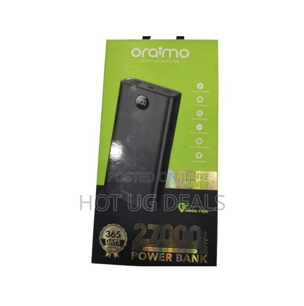 Oraimo Fast-Charging 27,000mah Power Bank, Ultra-Slim