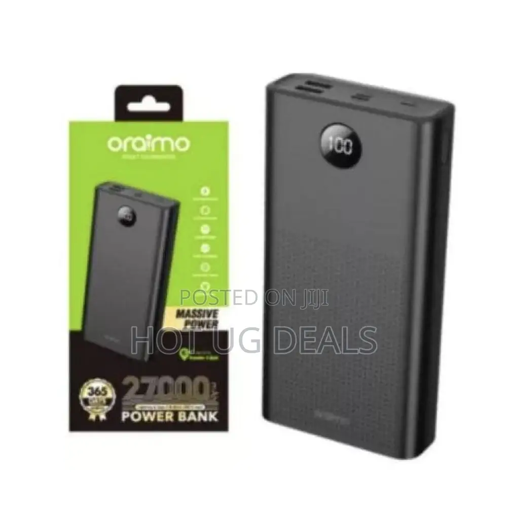 Oraimo Fast-Charging 27,000mah Power Bank, Ultra-Slim