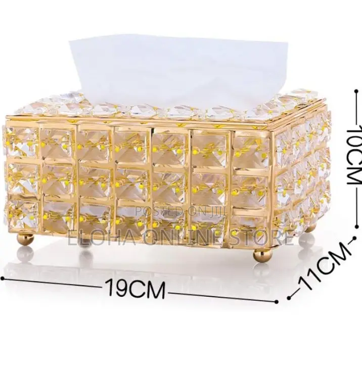 Decorative Crystal Tabletop Tissue Holder