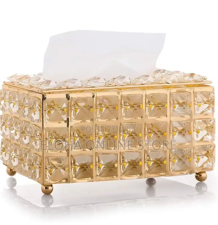 Decorative Crystal Tabletop Tissue Holder