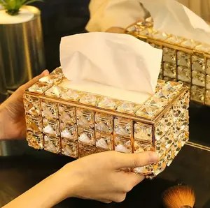 Decorative Crystal Tabletop Tissue Holder
