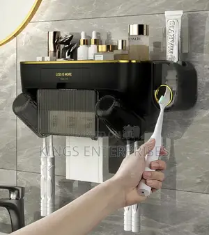 Modernized 3 in 1 Toothpaste Dispenser and Toothbrush Holder