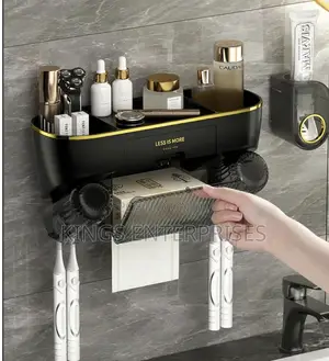 Modernized 3 in 1 Toothpaste Dispenser and Toothbrush Holder