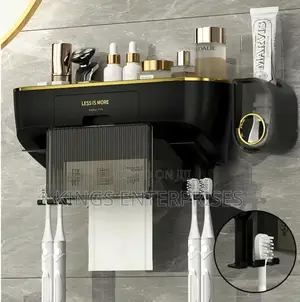 Modernized 3 in 1 Toothpaste Dispenser and Toothbrush Holder
