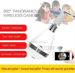 360 Degree Wireless IP Camera Bulb Light Camera Panoramic