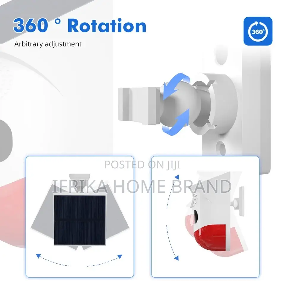 Solar Powered Wireless Infrared Motion Sensor Detector Alarm