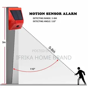 Solar Powered PIR Motion Sensor Standalone Alarm129db Remote