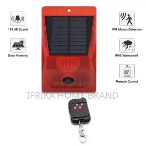 Solar Powered PIR Motion Sensor Standalone Alarm129db Remote