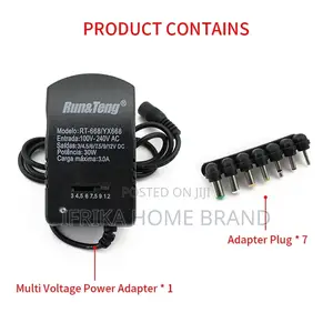 AC Power Adjustable Voltage Power Supply Adapter