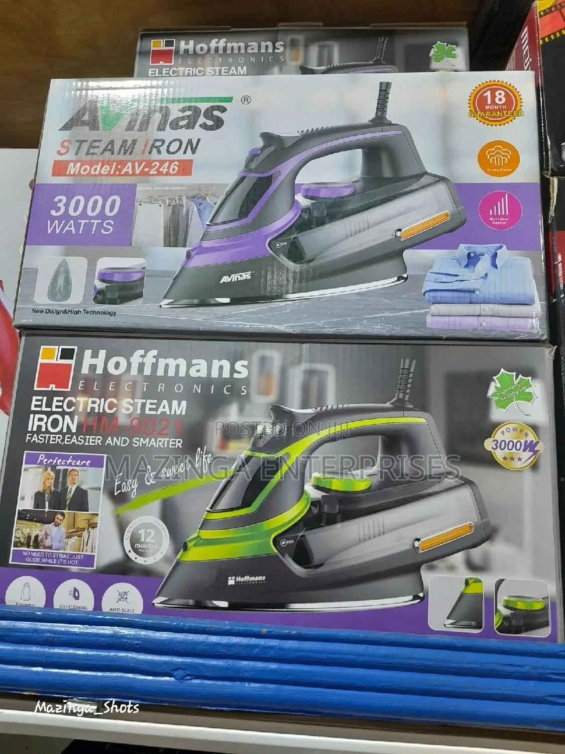Avinas and Hoffman's Heavy-Duty Steam Iron 3000w
