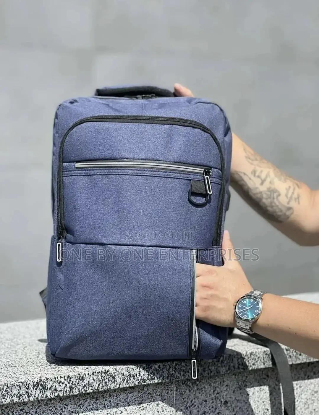 Men's City Laptop Backpack Blue 20L