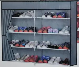 Gray Metallic Shoerack