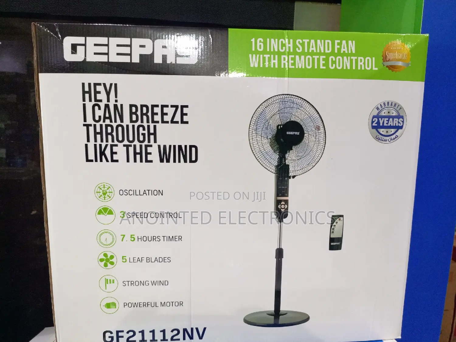 Geepas Stand Fans With a Remote