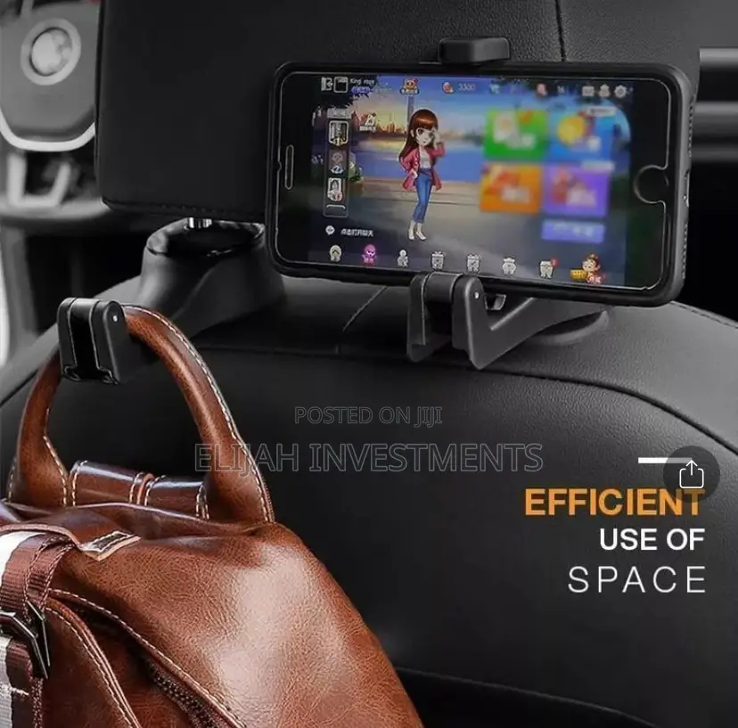 2in1 Car Headrest Hidden Hook