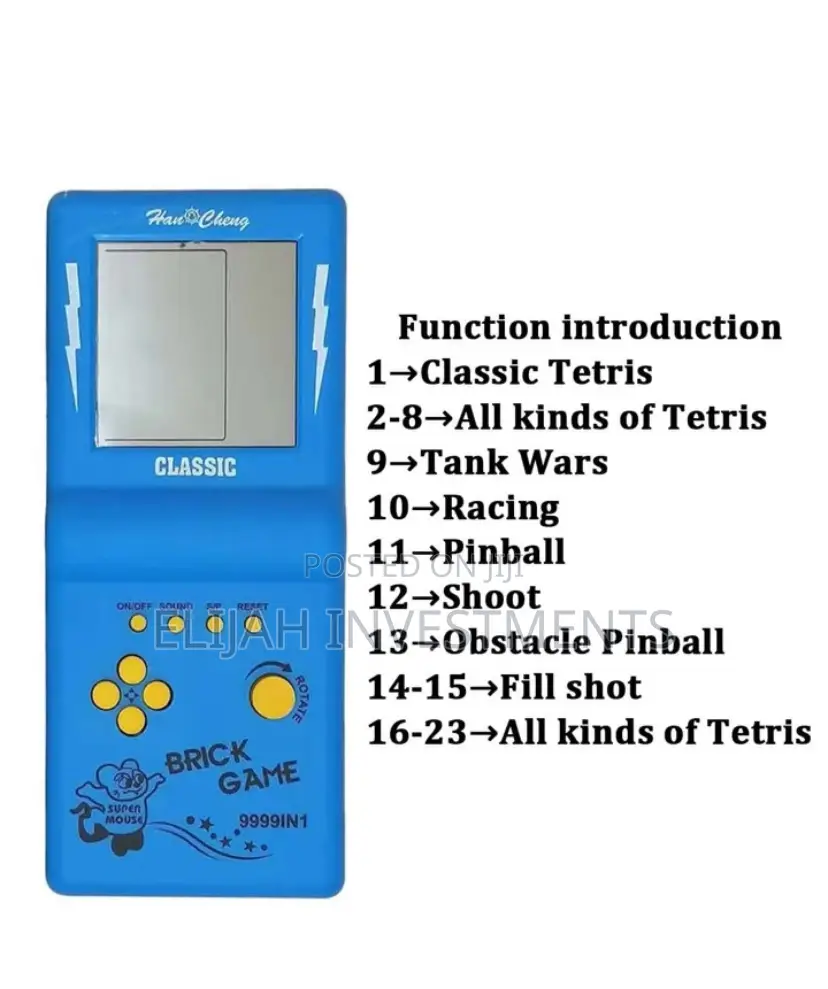 1pc Classic Handheld Brick Game for Kids