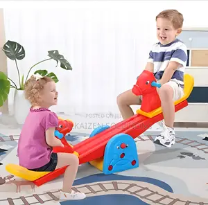 Indoor| Outdoor Kid Play Double Rocking Horse Plastic Seesaw