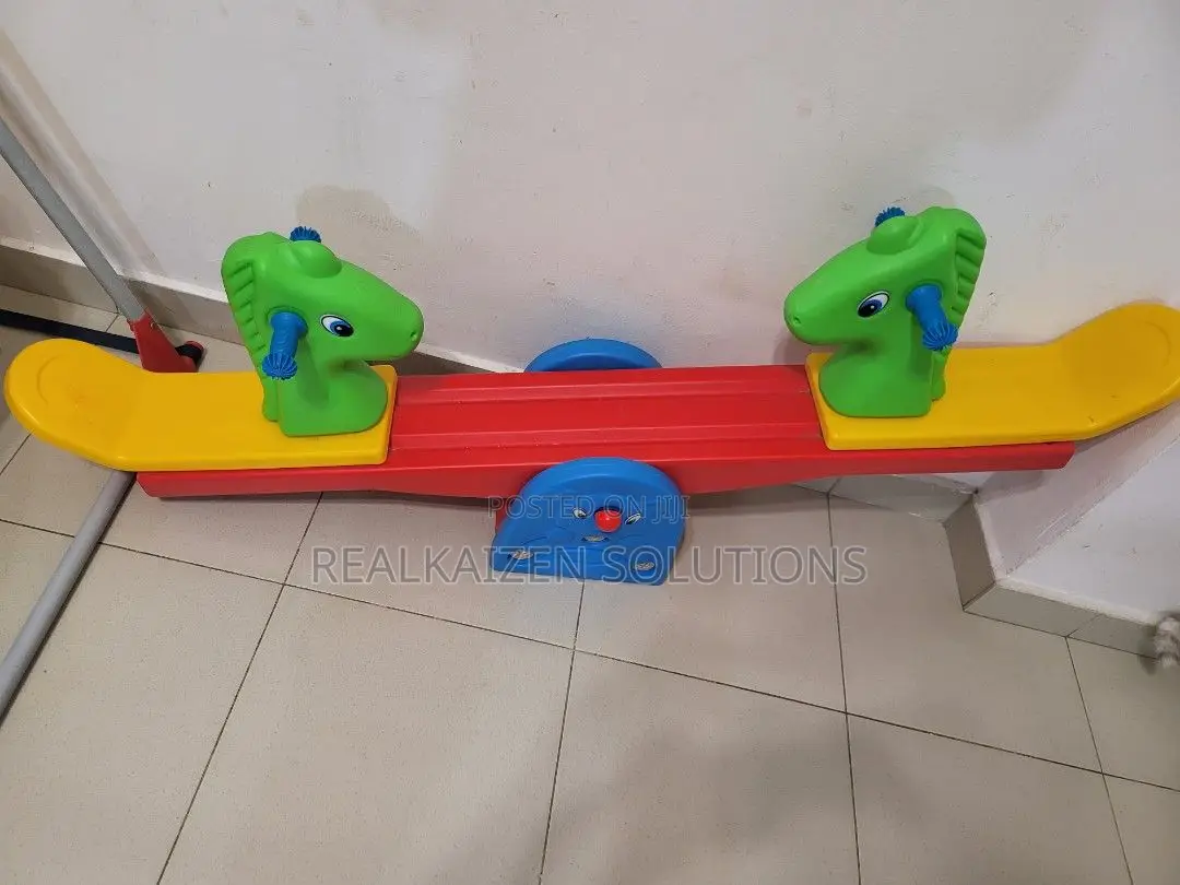 Indoor| Outdoor Kid Play Double Rocking Horse Plastic Seesaw