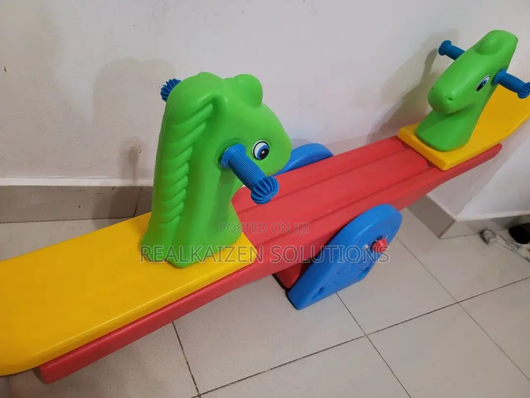 Indoor| Outdoor Kid Play Double Rocking Horse Plastic Seesaw