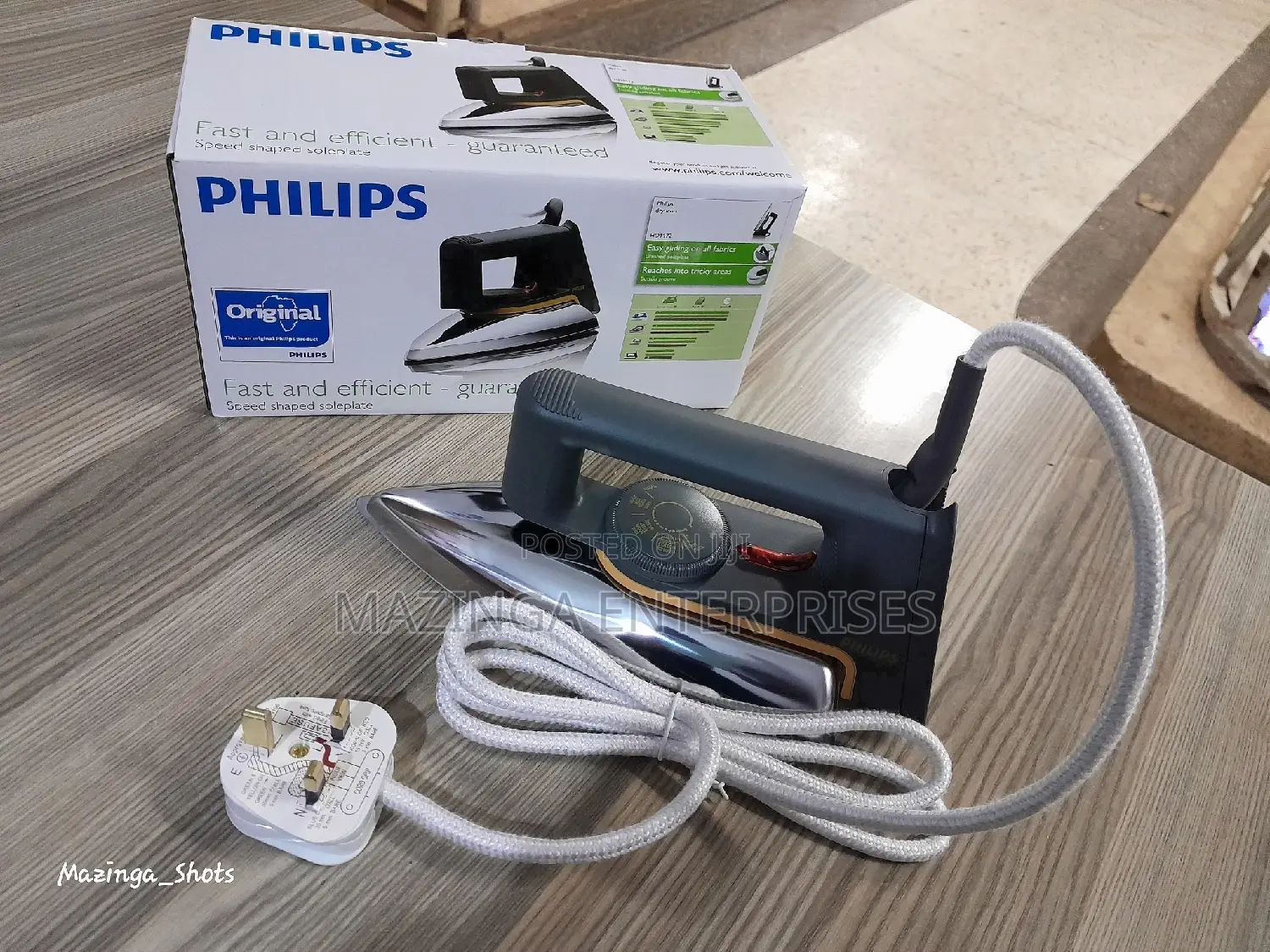 Original 3plug Phillips Fast and Efficient Flat Dry Iron