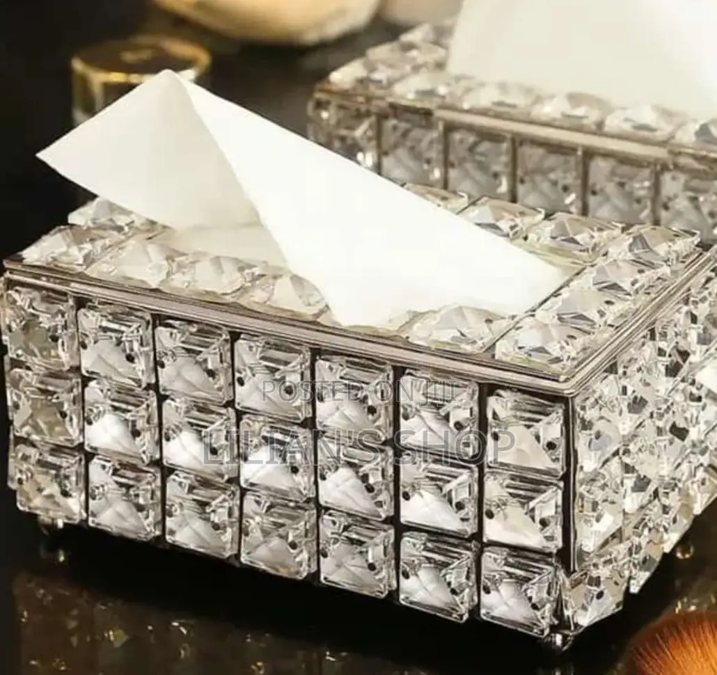 Decorative Crystal Tissue Holder