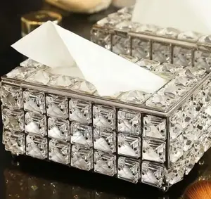 Decorative Crystal Tissue Holder