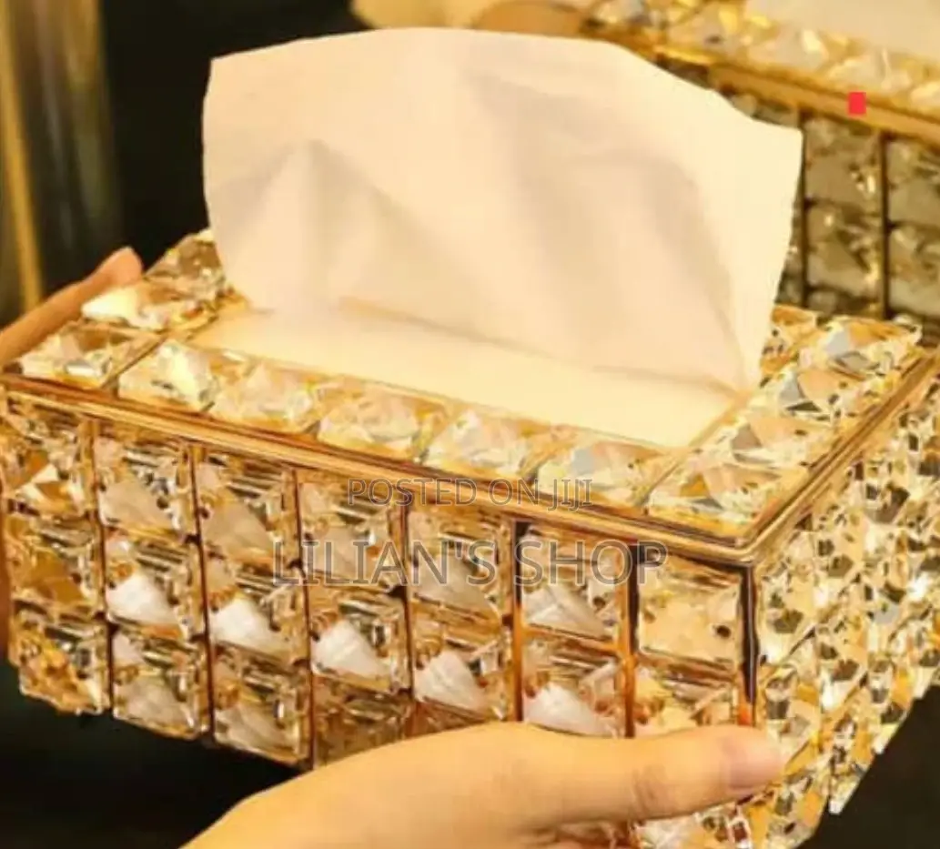 Decorative Crystal Tissue Holder