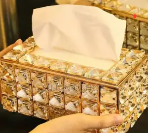 Decorative Crystal Tissue Holder