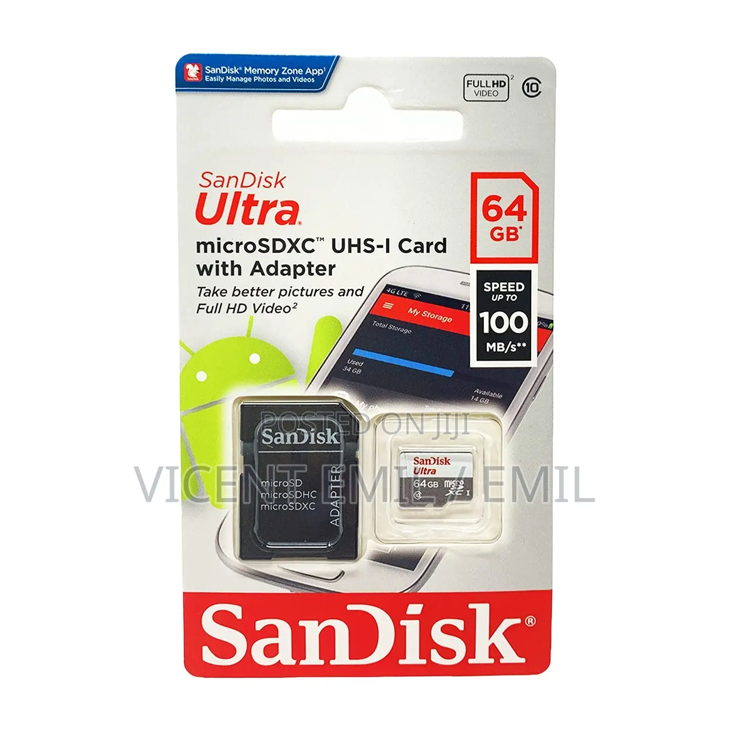 Sandisk Ultra Memory Card 64GB UHS-I Card