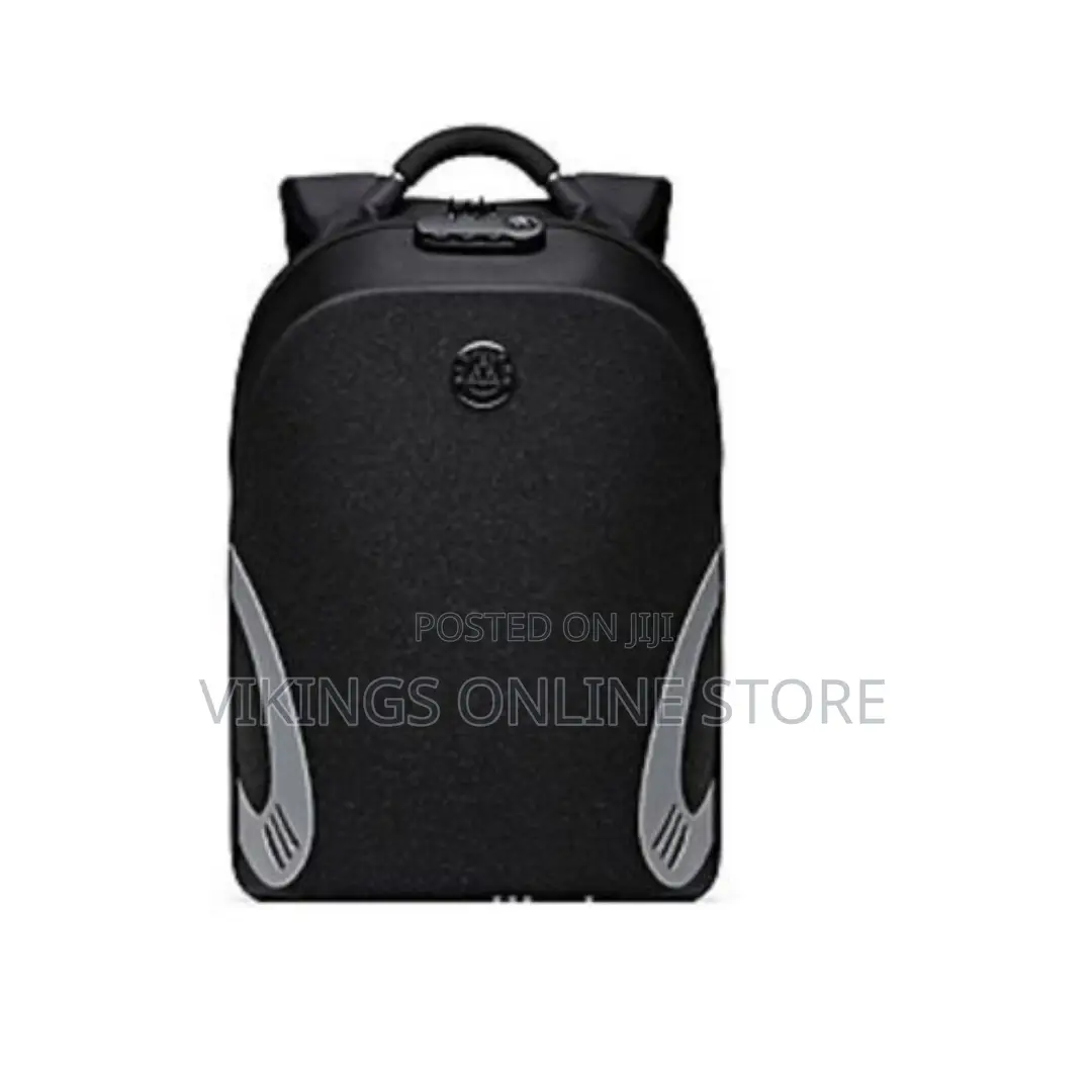 Men's Designer Anti Theft Laptop Bag - Black,Grey