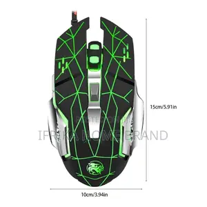 Gaming Mouse 4000DPI Optical USB Mouse With RGB Backlit