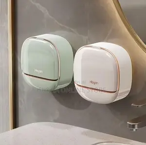 Wall-Mounted Drain Soap Box With Flip Lid