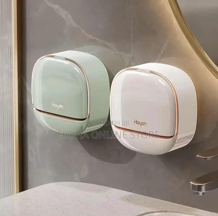 Wall-Mounted Drain Soap Box With Flip Lid