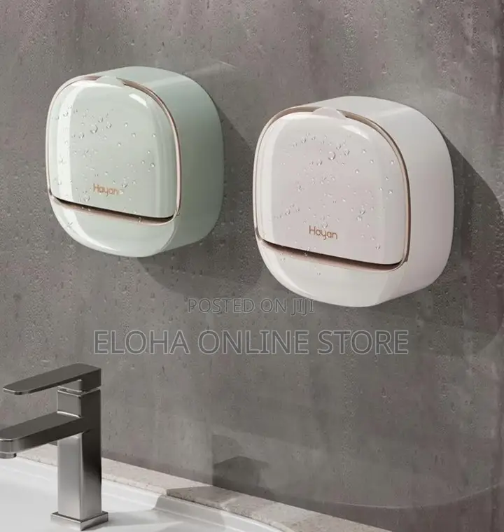 Wall-Mounted Drain Soap Box With Flip Lid
