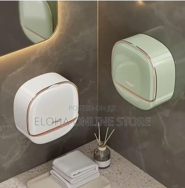 Wall-Mounted Drain Soap Box With Flip Lid