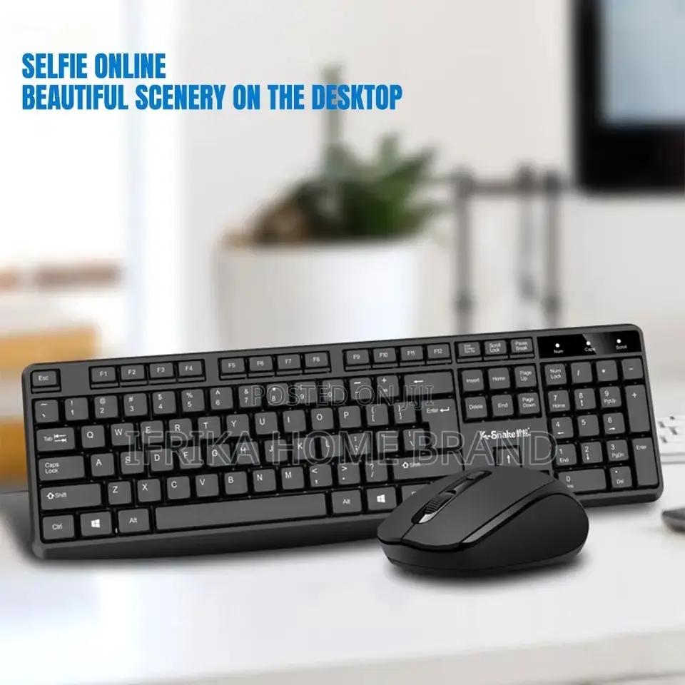 USB Wireless Keyboard and Mouse Combo Full-Sized 2.4ghz