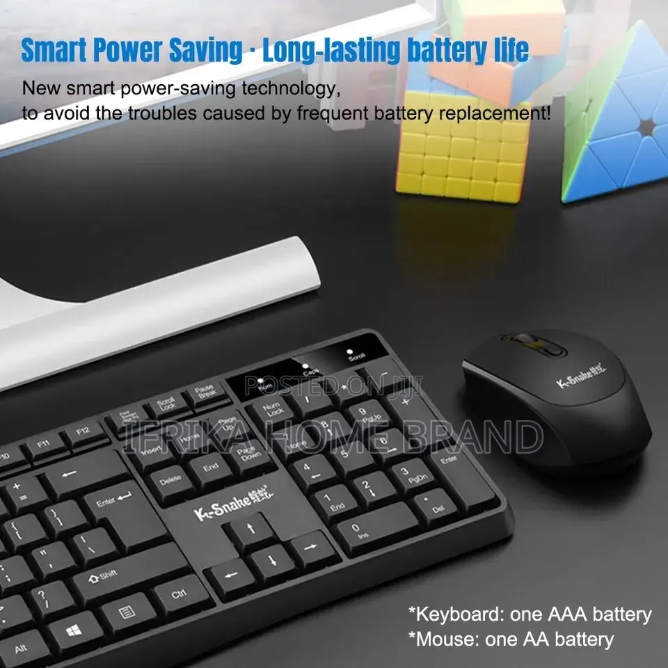 USB Wireless Keyboard and Mouse Combo Full-Sized 2.4ghz