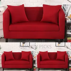 Elastic Red Sofa Cover