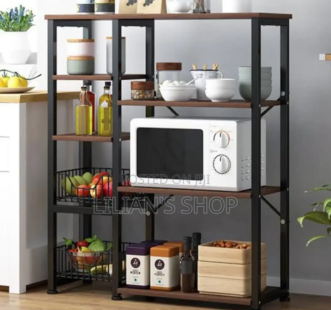 Microwave Stand And Kitchen Storage Organizer