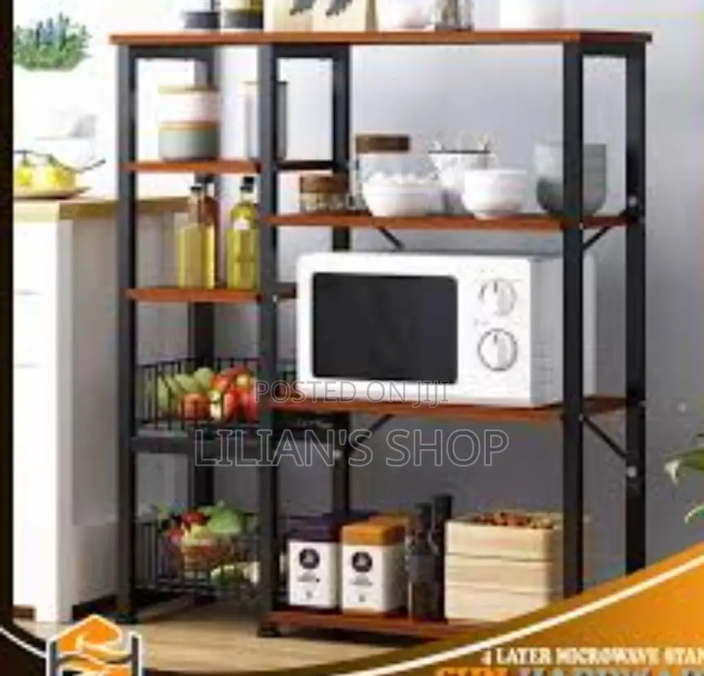 Microwave Stand And Kitchen Storage Organizer