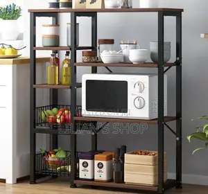 Microwave Stand And Kitchen Storage Organizer