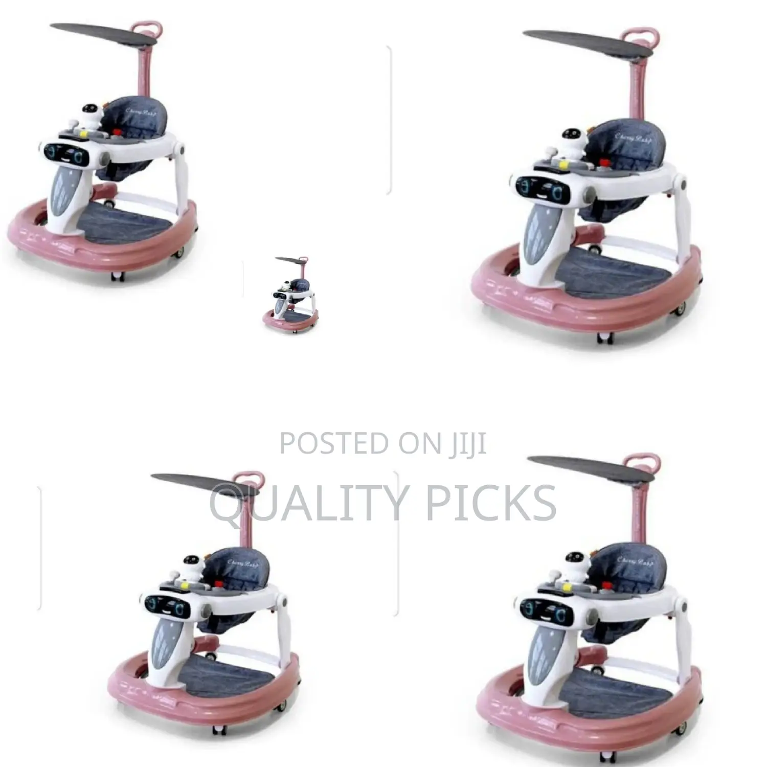 Adjustable Baby Walker Pink