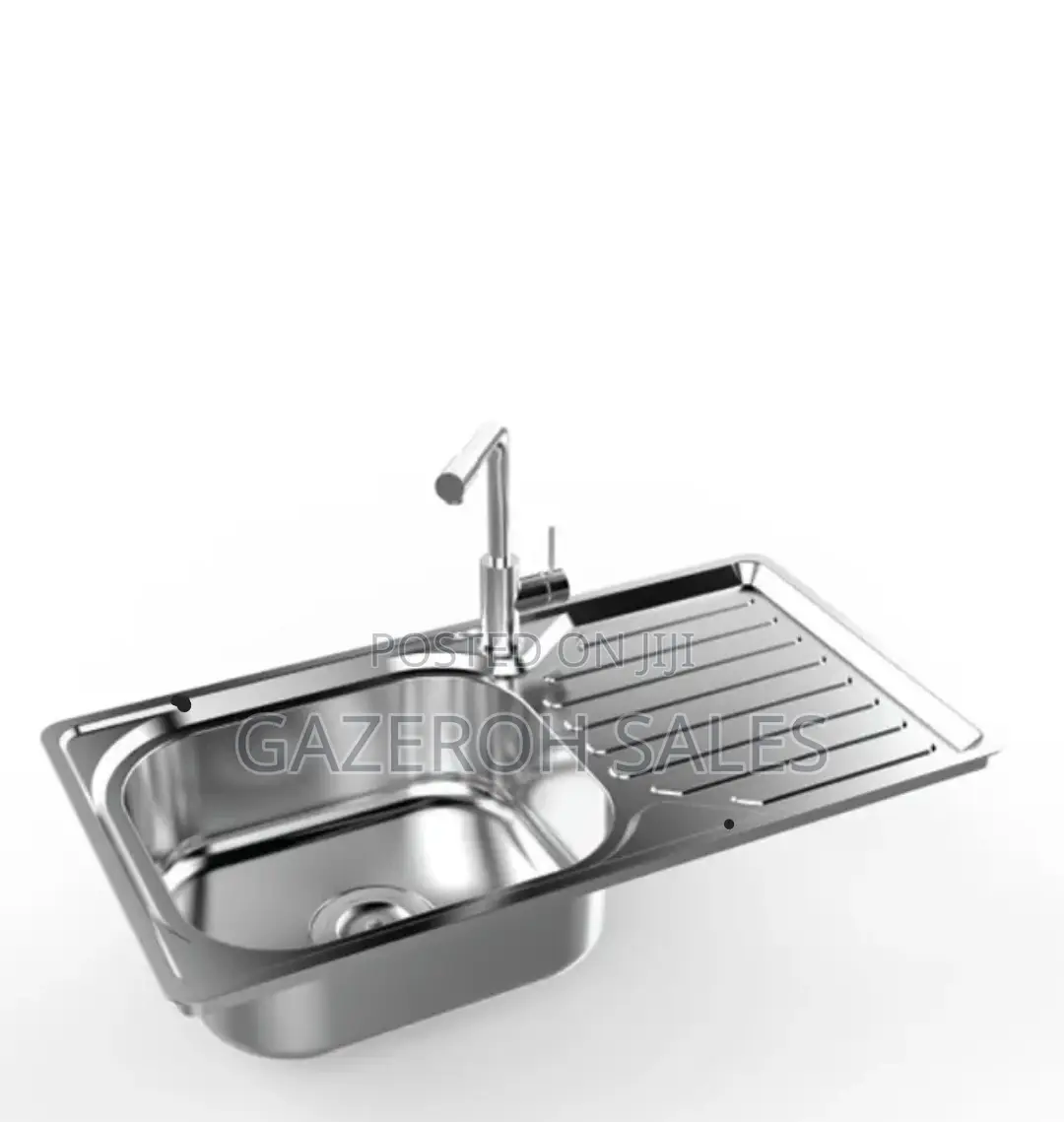 Single Kitchen Sink With a Tray
