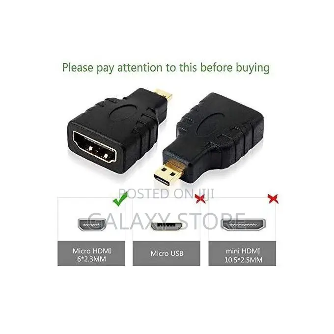 Micro HDMI to HDMI Adapter Connector HD 1080P