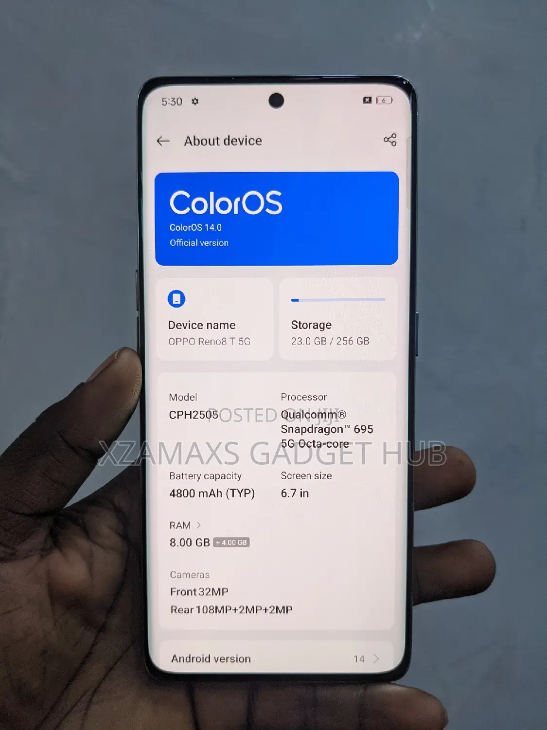 Oppo Reno8 T 5G 256 GB Silver