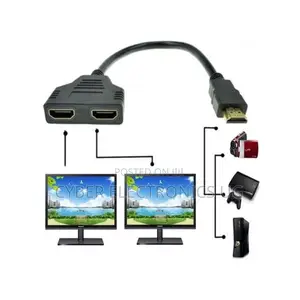 2x HDMI Splitter HDMI (Male) to Dual HDMI (Female)