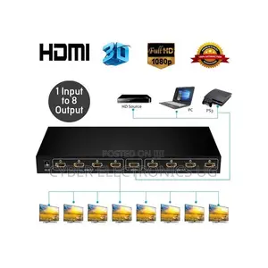 8 Ports HDMI Splitter HD Audio and Video Splitter