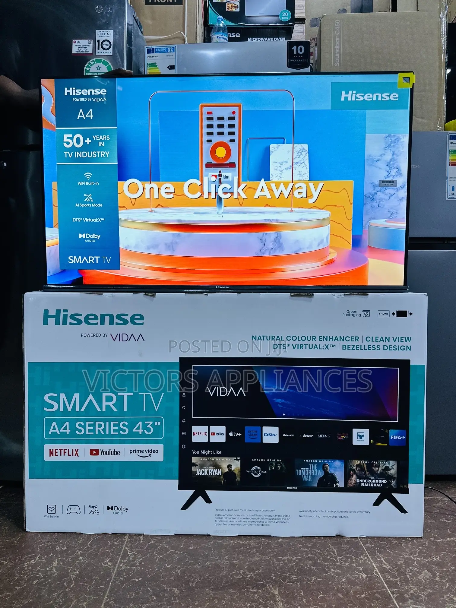 Hisense 43” Smart Tv A4 Series Frameless